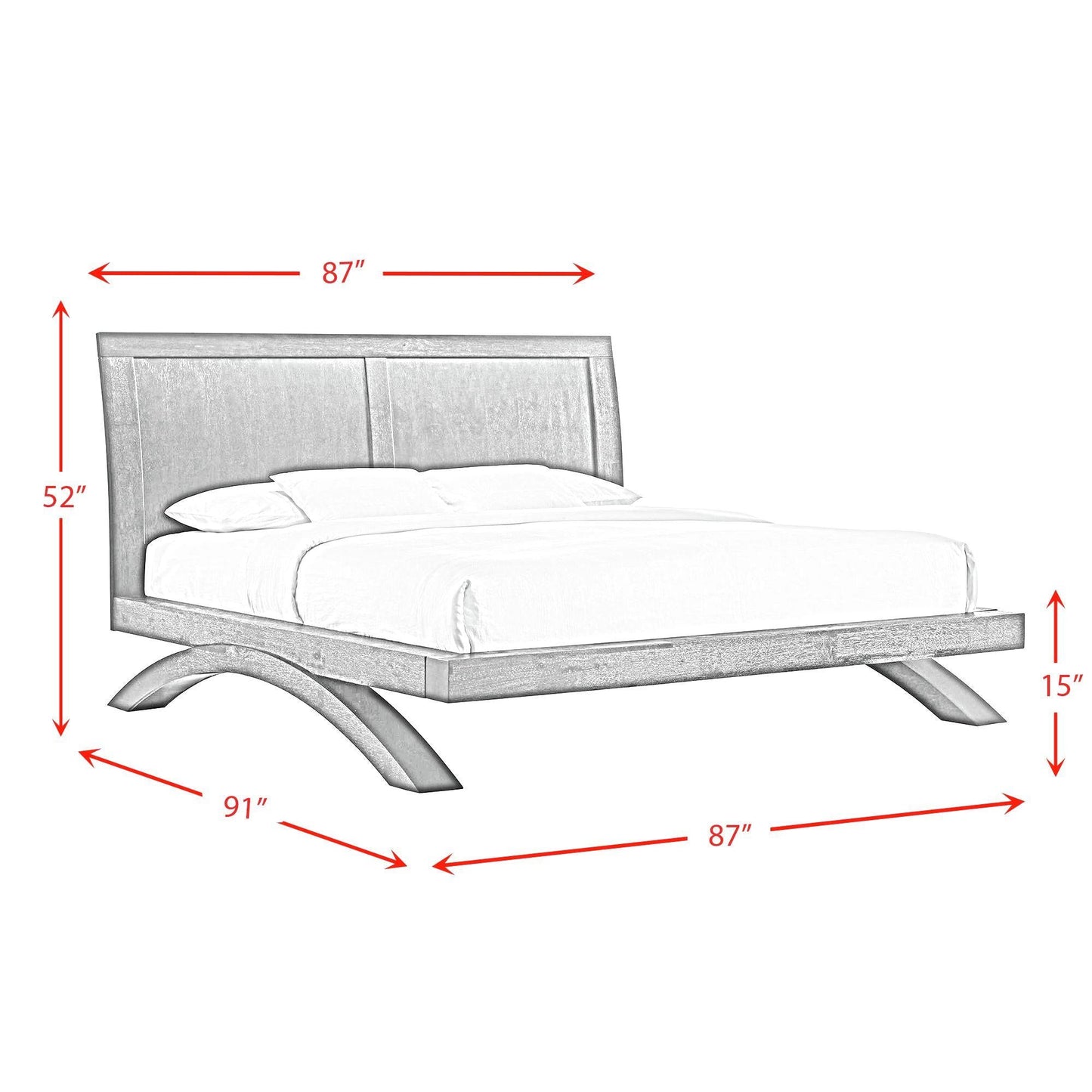 Elements International Allan B - 3410 - 8 - KB King Bed - American Furniture of Slidell