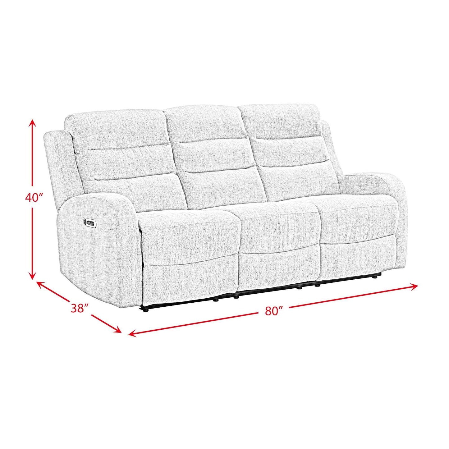 Elements International Avanti U - 5260 - 8650 - 305PP Power Motion Sofa - American Furniture of Slidell