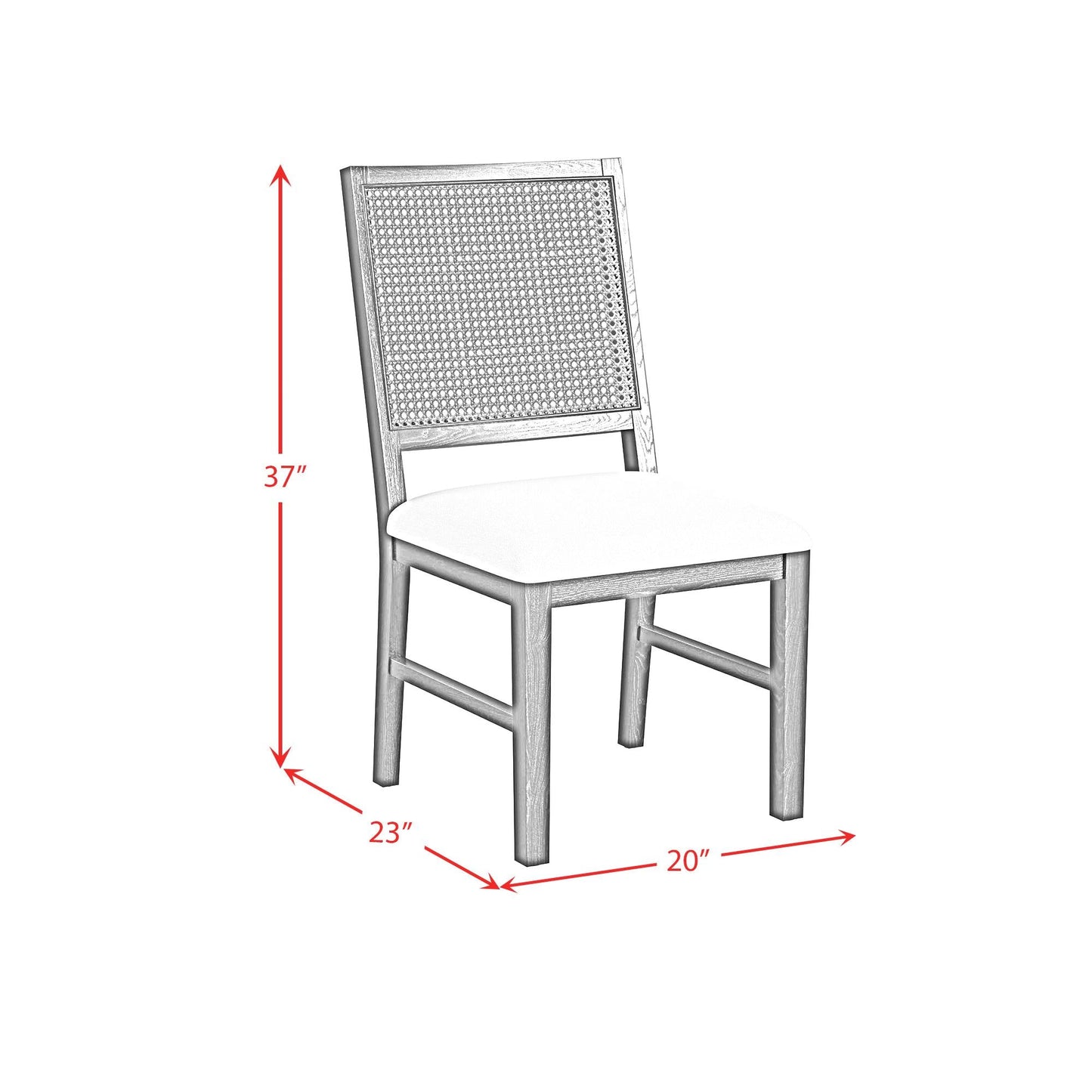 Elements International Bahama Breeze D - 16730 - 8 - SC Dining Chair - American Furniture of Slidell