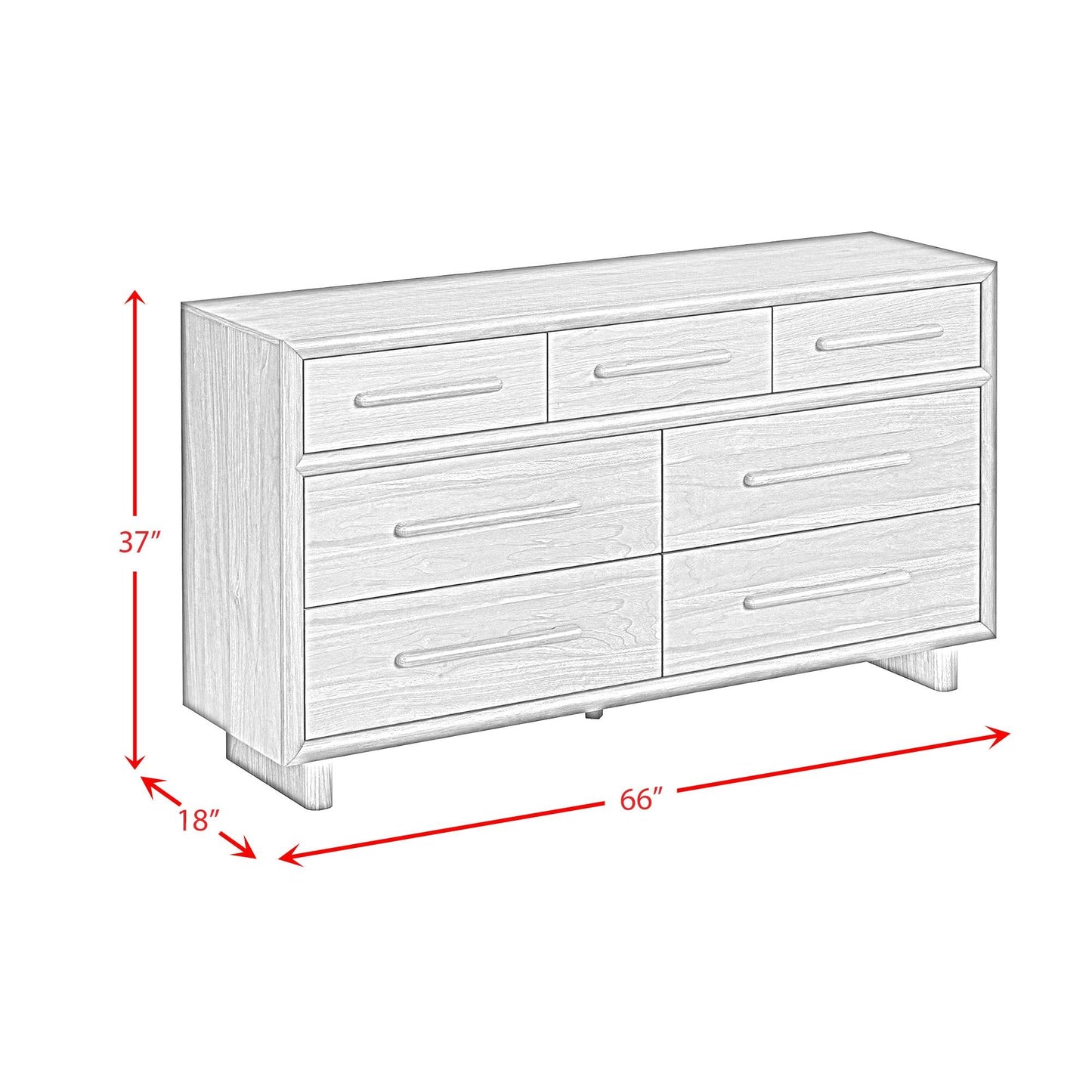 Elements International Brisbane B - 16760 - 5 - DR Dresser - American Furniture of Slidell