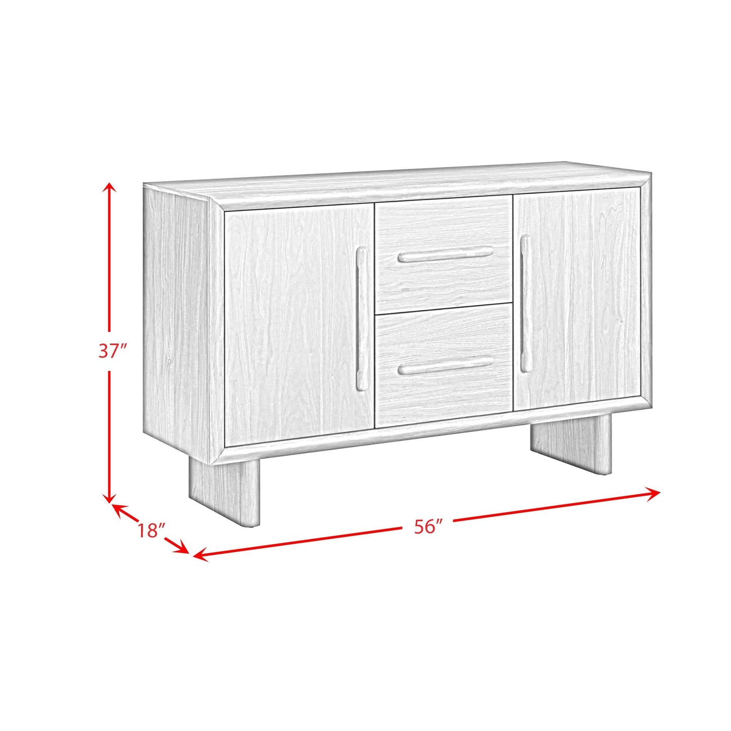 Elements International Brisbane D - 16760 - 5 - SV Server - American Furniture of Slidell