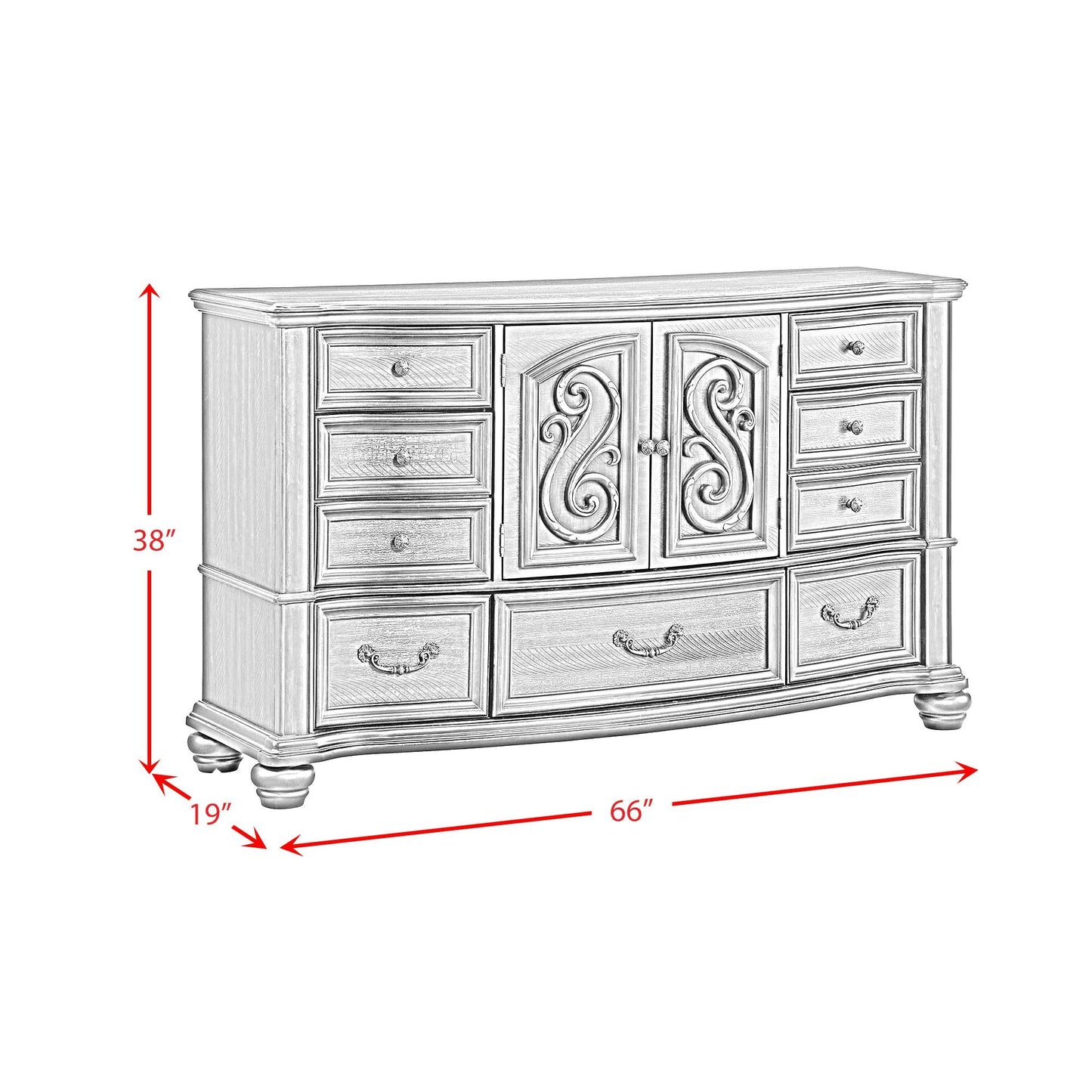 Elements International Brunswick B - 13070 - 5 - DR 7 - Drawer Dresser - American Furniture of Slidell