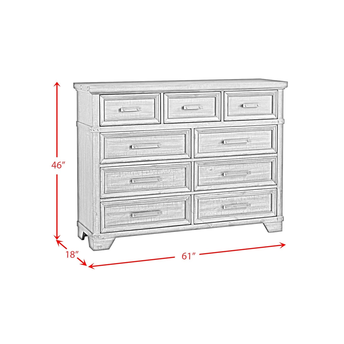 Elements International Colorado City B - 13010 - 8 - DR 9 - Drawer Dresser - American Furniture of Slidell