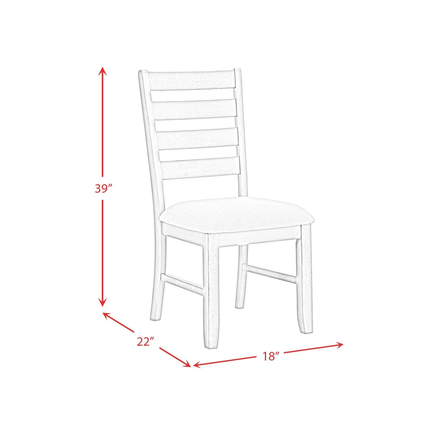 Elements International Farmington D - 9890 - 7 - SC Ladder Back Dining Side Chair - American Furniture of Slidell