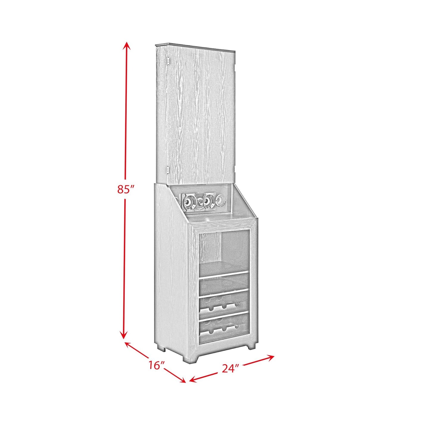Elements International Hurricanes G - 17920 - 8 - DBCE Dartboard Cabinet - American Furniture of Slidell