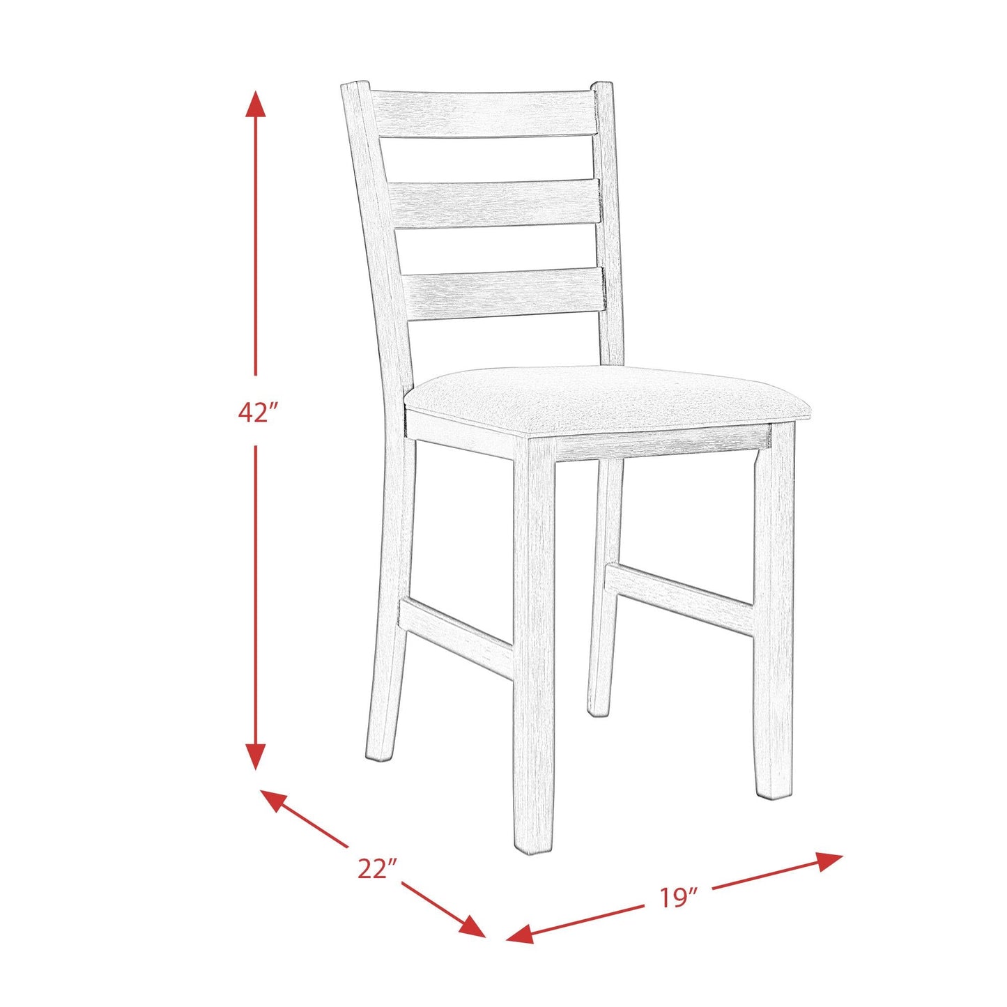 Elements International Martin Gray DMT3005CS 5 pc Counter Height Dinette - American Furniture of Slidell
