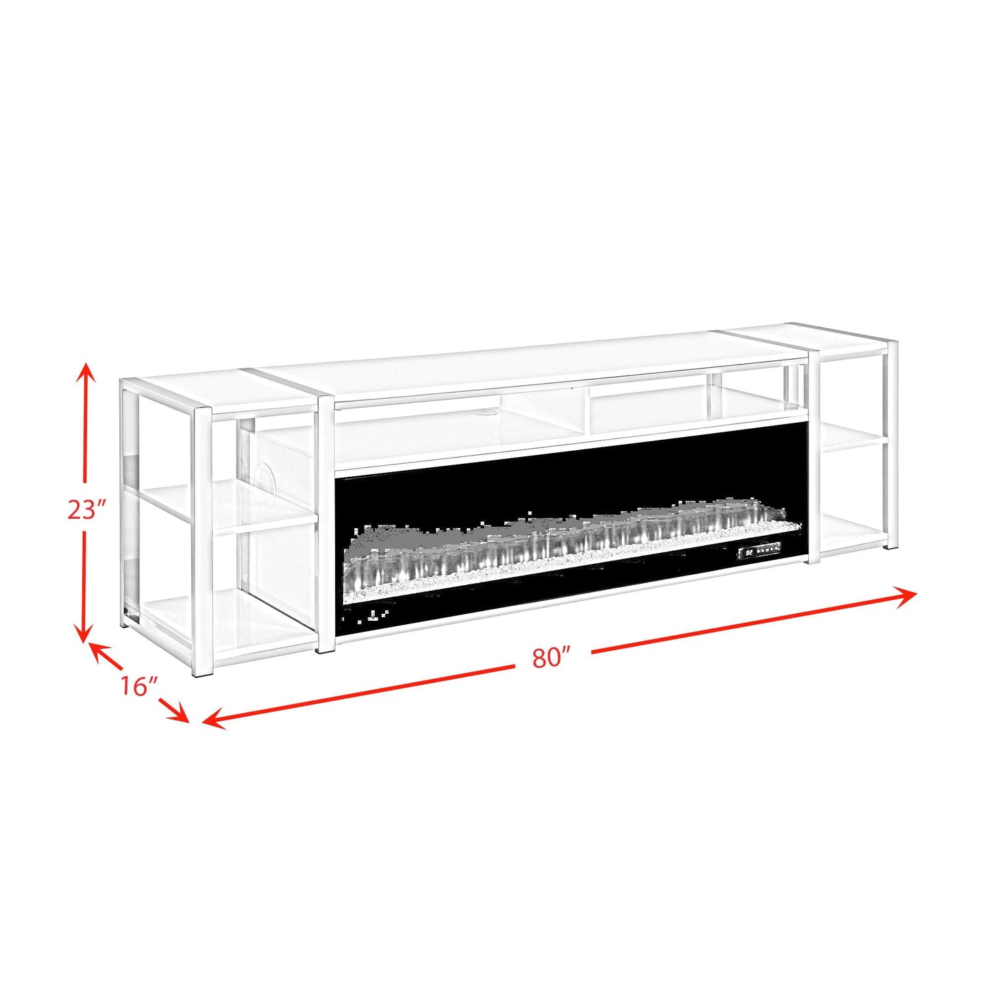 Elements International Midway LA - 17270 - 7 - FP 80" Tv Console - American Furniture of Slidell