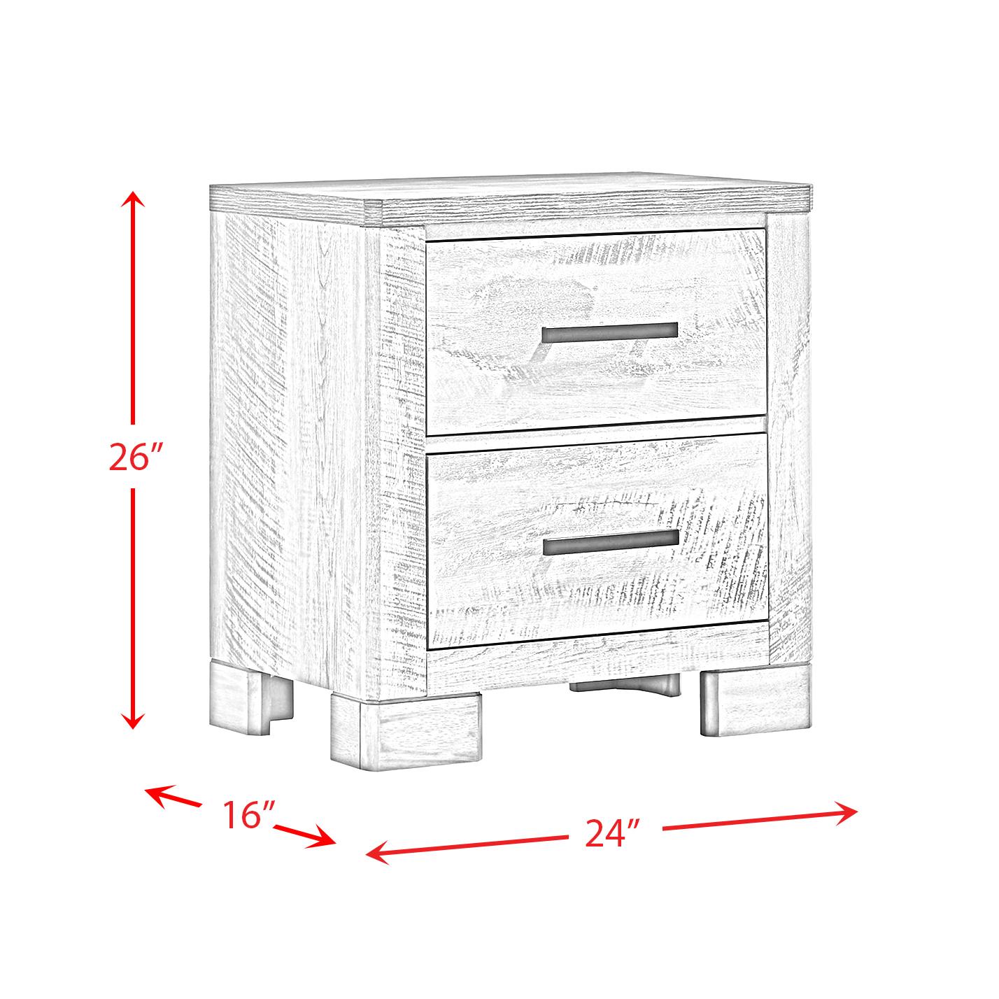 Elements International Millers Cove MC300NS Nightstand - American Furniture of Slidell