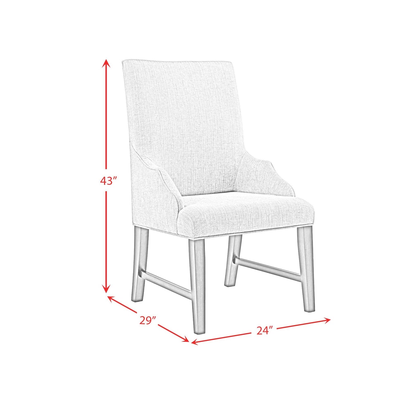 Elements International Montrose D - 16670 - 8 - HC Dining Host Chair - American Furniture of Slidell