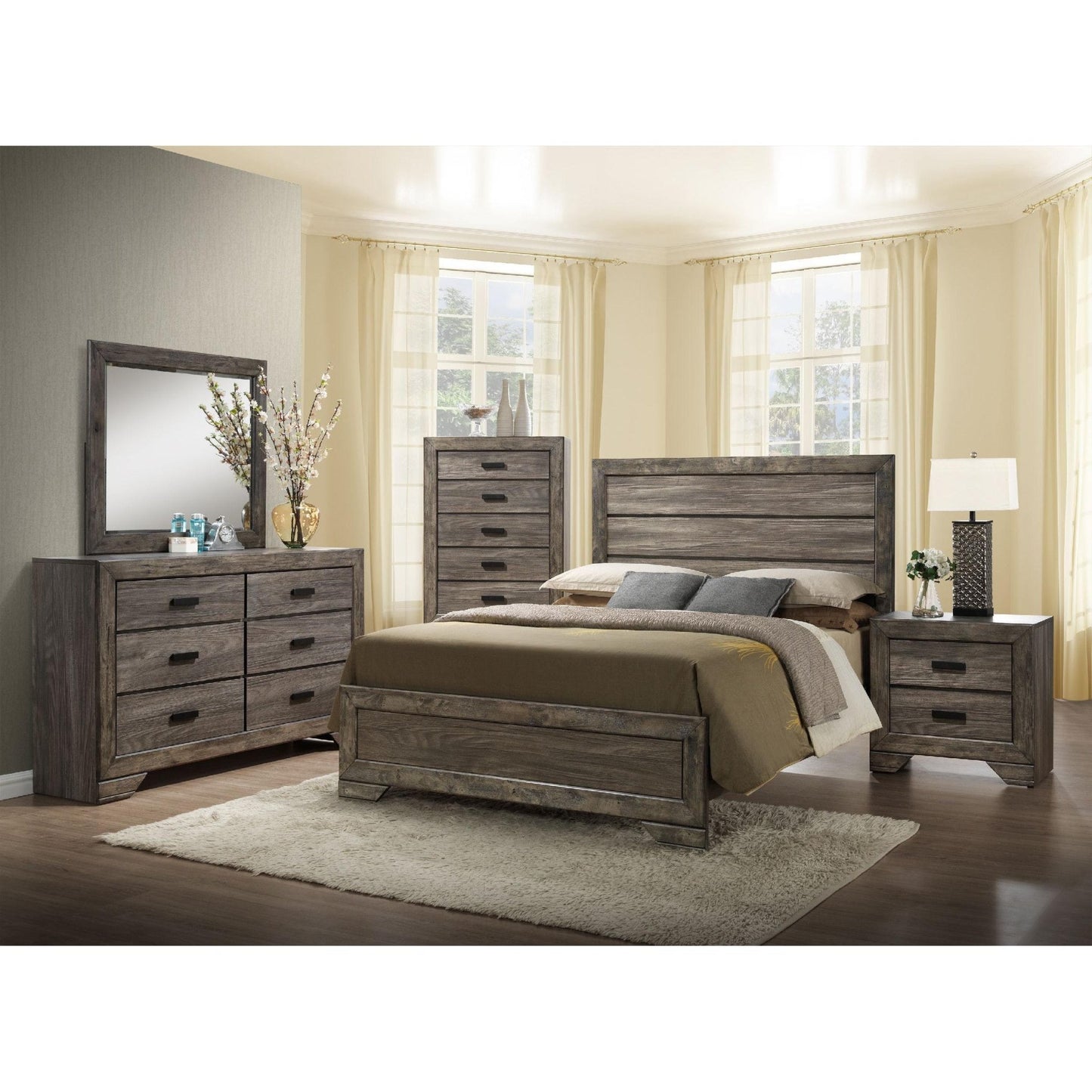 Elements International Nathan Dresser Mirror NH100MR - American Furniture of Slidell