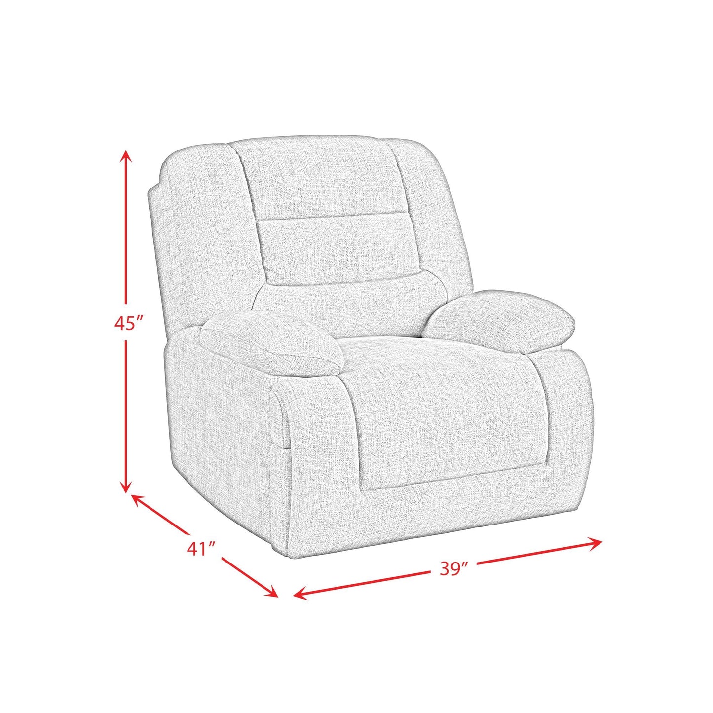 Elements International Odessa U - 17750 - 11582 - 105PPP Recliner - American Furniture of Slidell