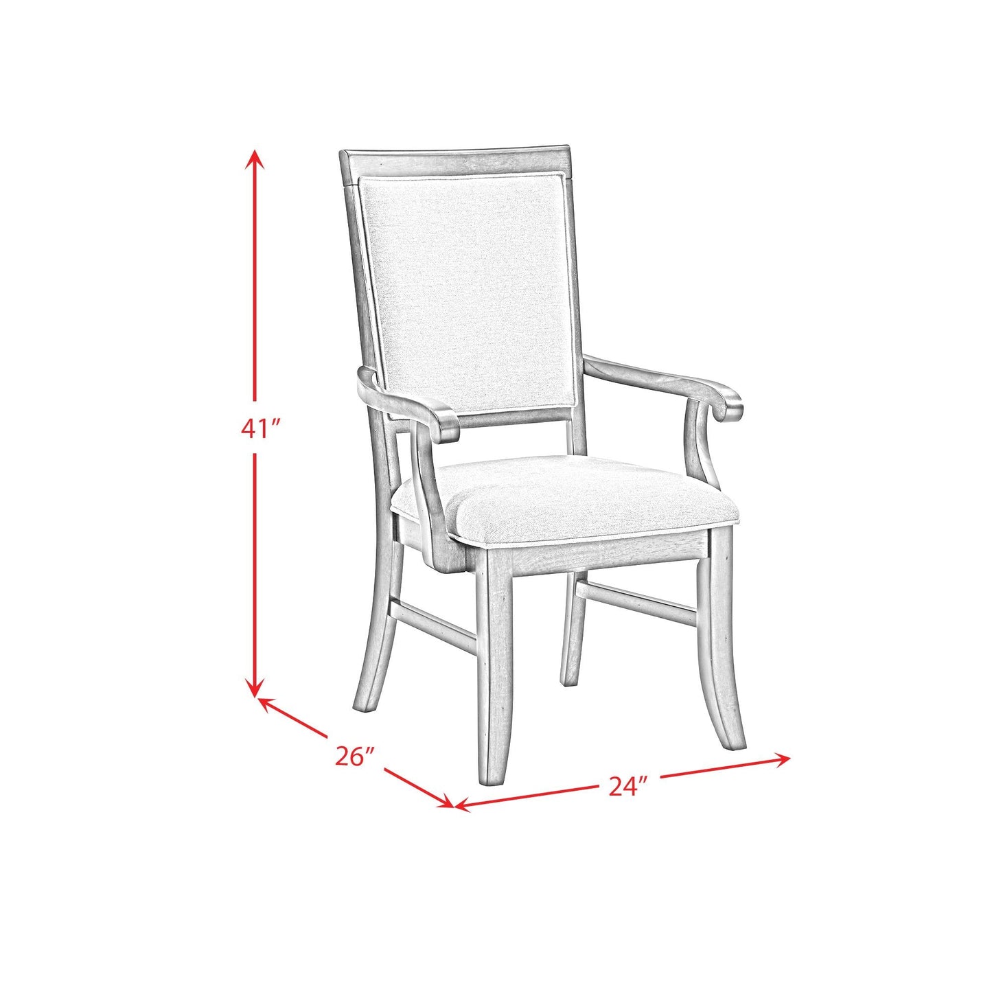 Elements International Phillipe D - 5210 - 5 - AC Dining Arm Chair - American Furniture of Slidell