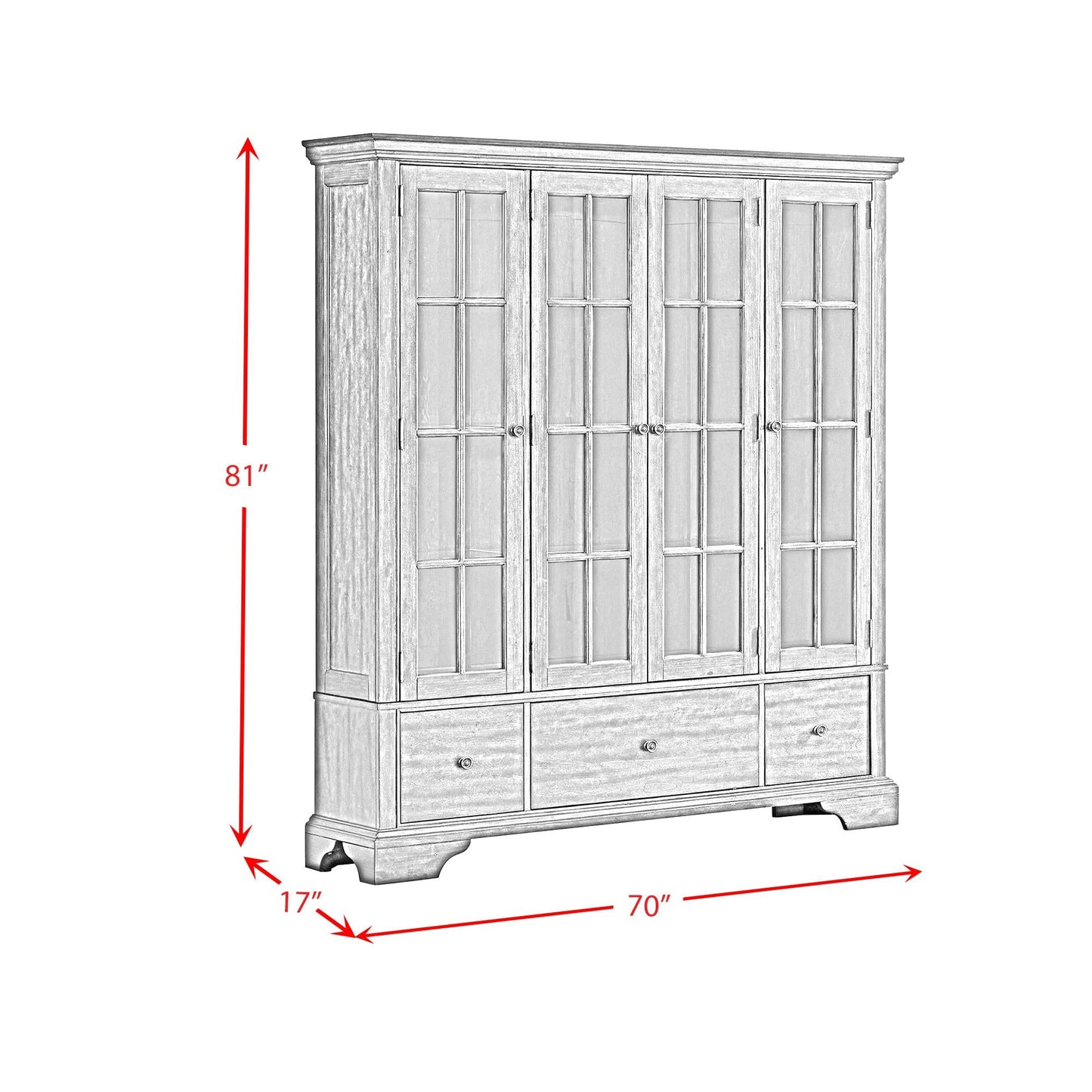 Elements International Phillipe D - 5210 - 5 - CRC Complete Curio - American Furniture of Slidell