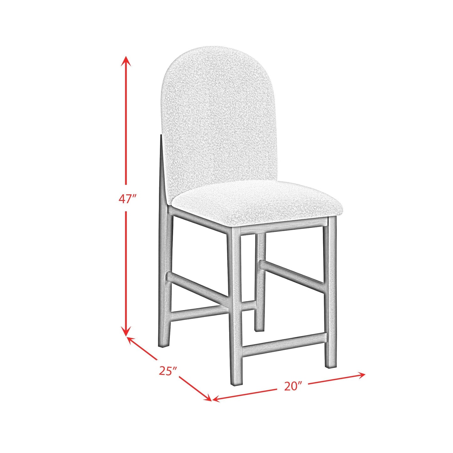 Elements International Portland D - 1710 - 8 - BST2 Round Back Barstool - American Furniture of Slidell