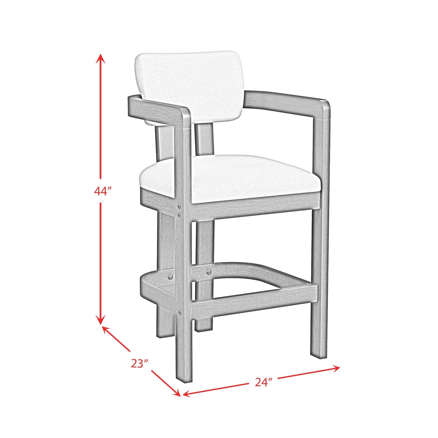 Elements International Portland D - 1710 - 8 - BST3 Arm Barstool - American Furniture of Slidell
