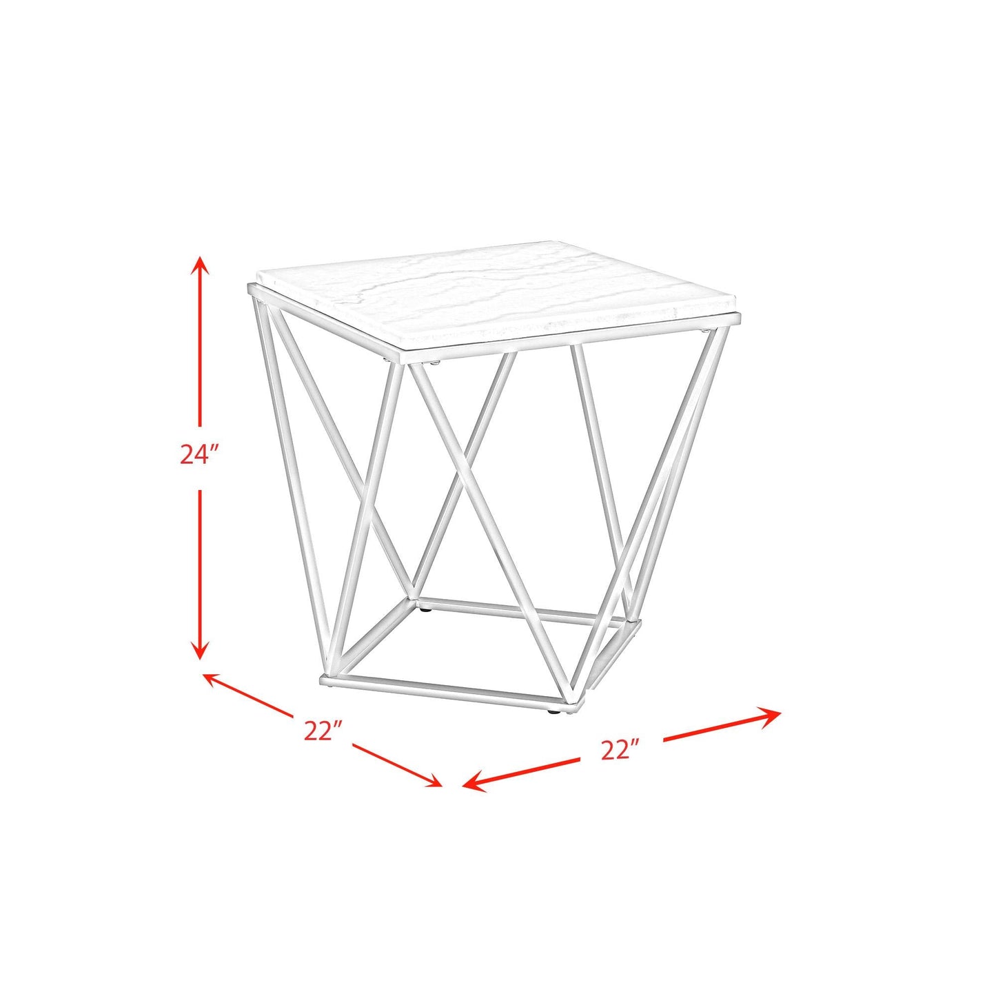 Elements International Riko CRK120ET Square End Table - American Furniture of Slidell