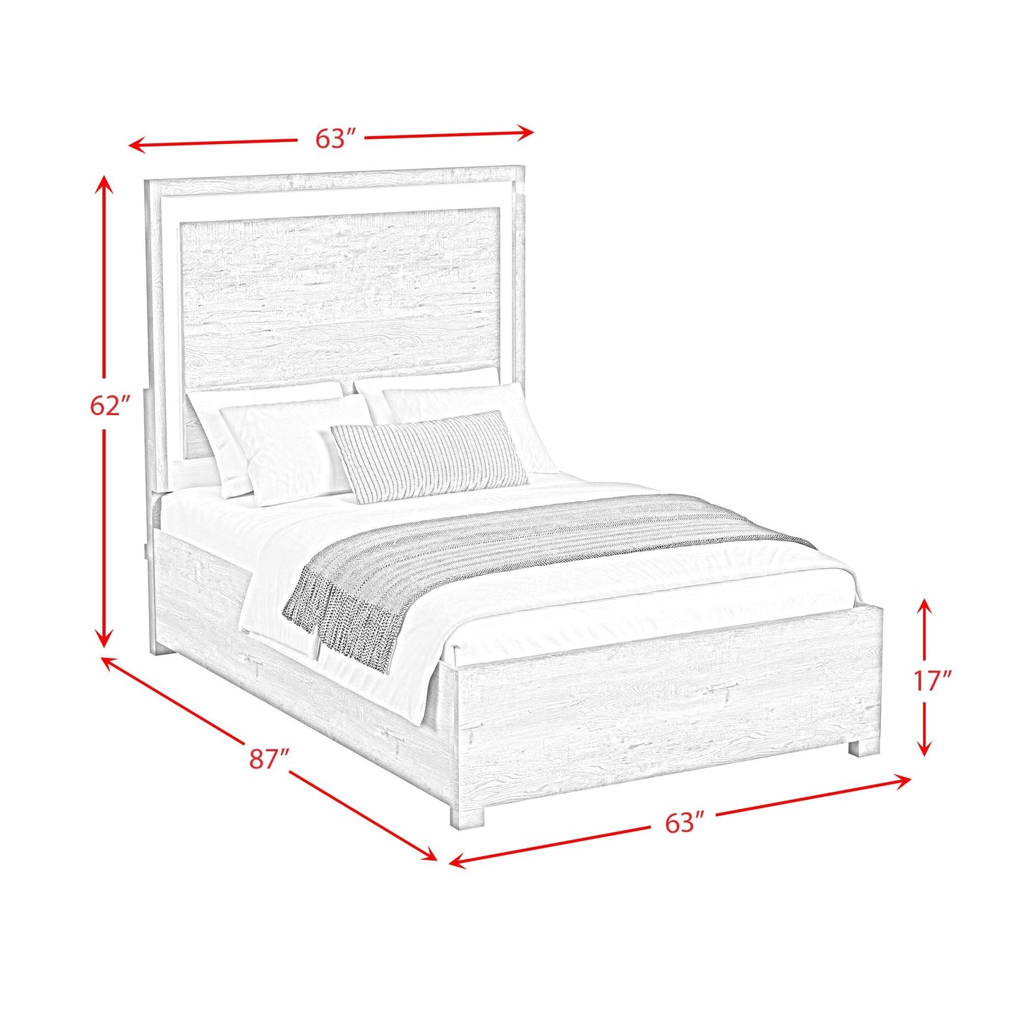 Elements International San Matteo B - 16010 - 7 - QBL Queen Bed - American Furniture of Slidell