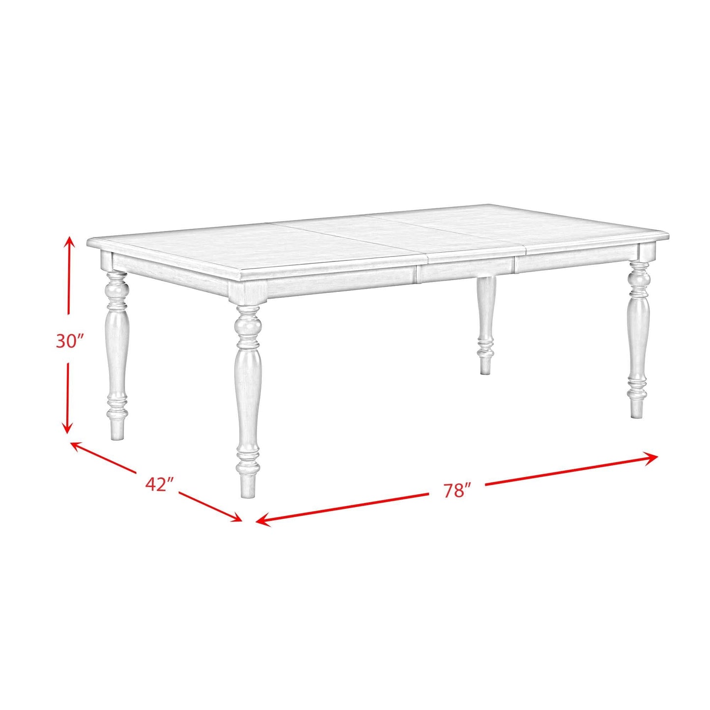 Elements International Sunnyvale D - 2730 - 3 - DT Dining Table - American Furniture of Slidell