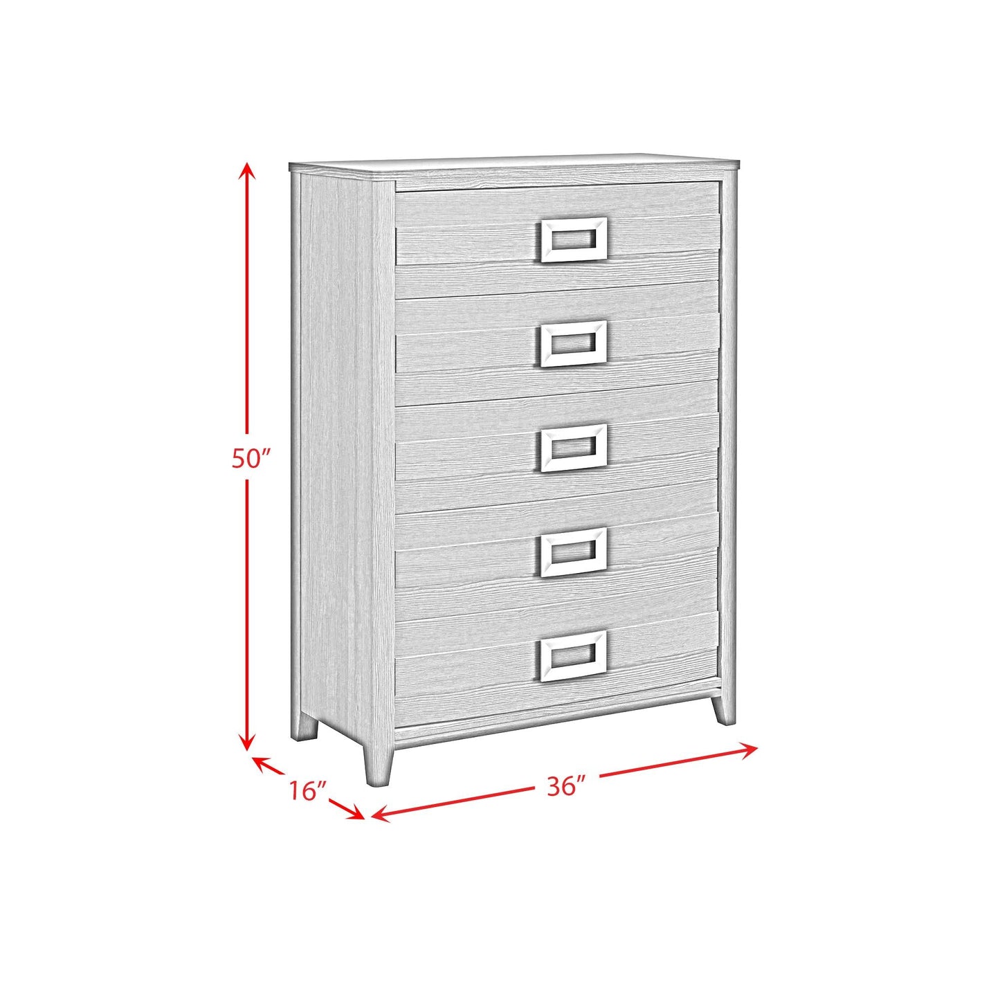 Elements International Tobias B - 15990 - 8 - CH 5 - Drawer Chest - American Furniture of Slidell