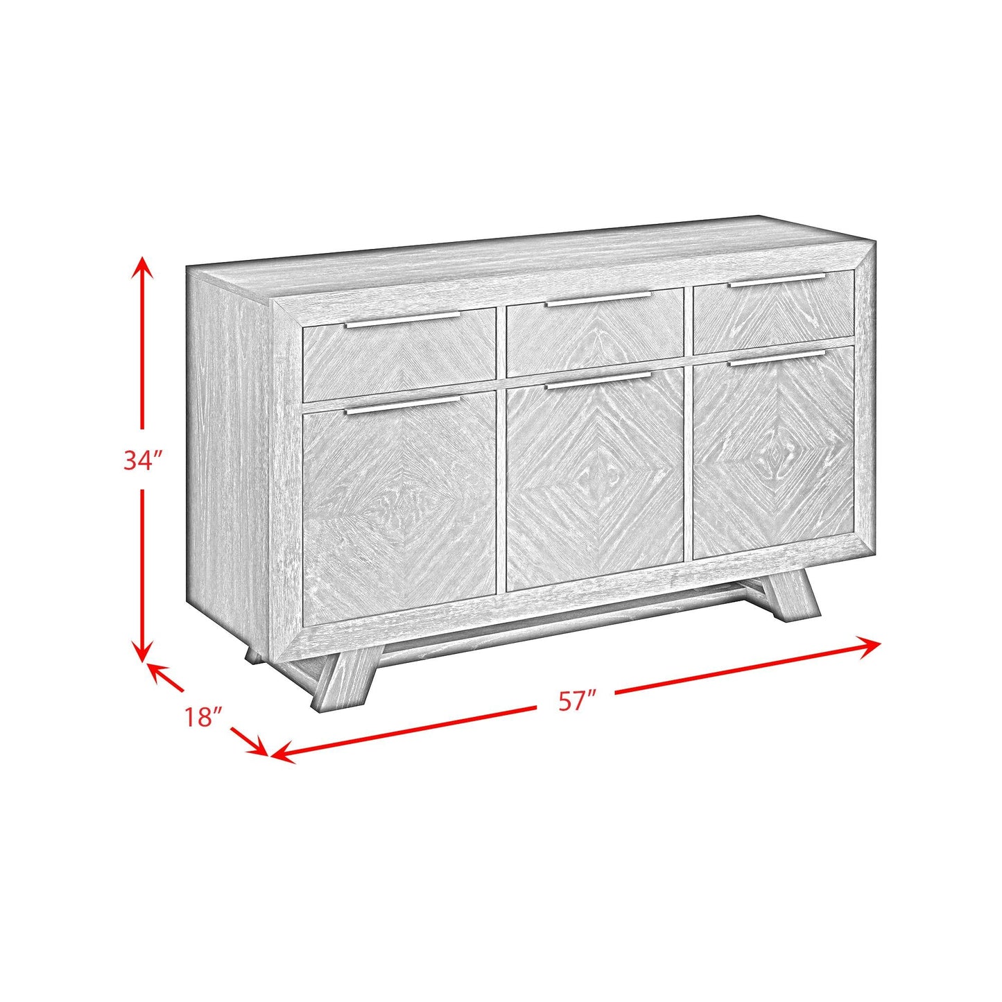 Elements International Transcend D - 12980 - 3 - SV Server - American Furniture of Slidell
