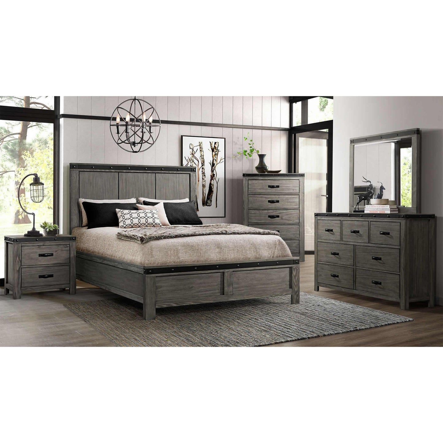 Elements International Wade Dresser Mirror WE600MR - American Furniture of Slidell