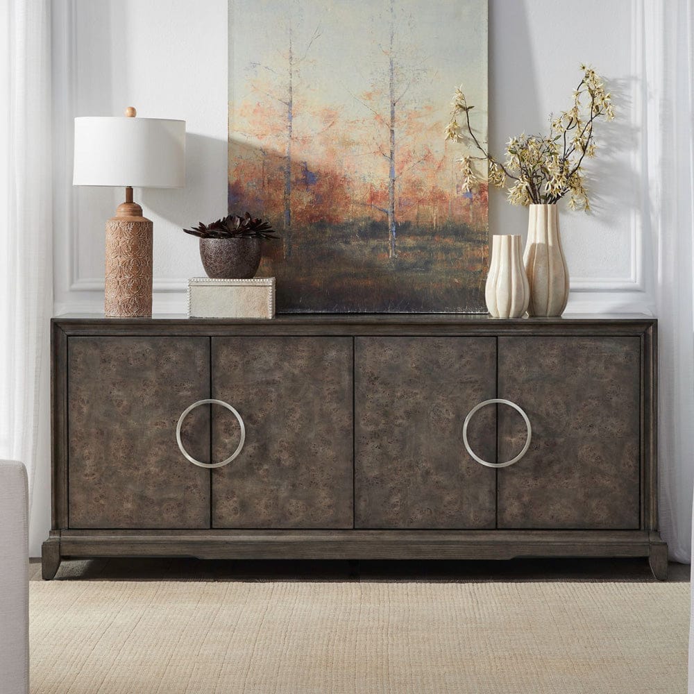 Lexington Park 4 Door Accent Cabinet in Brown