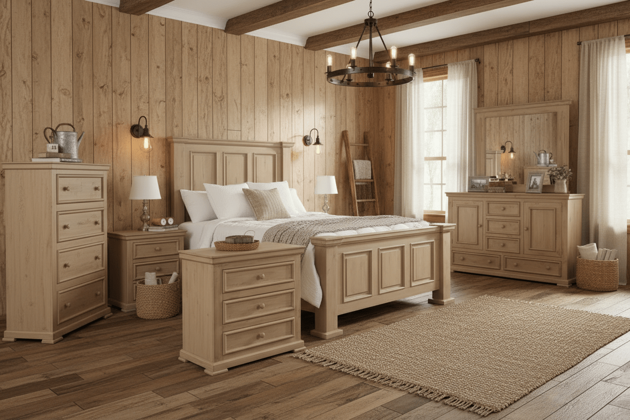 Nina KingBed, Dresser/Chest in Latte - American Furniture of Slidell