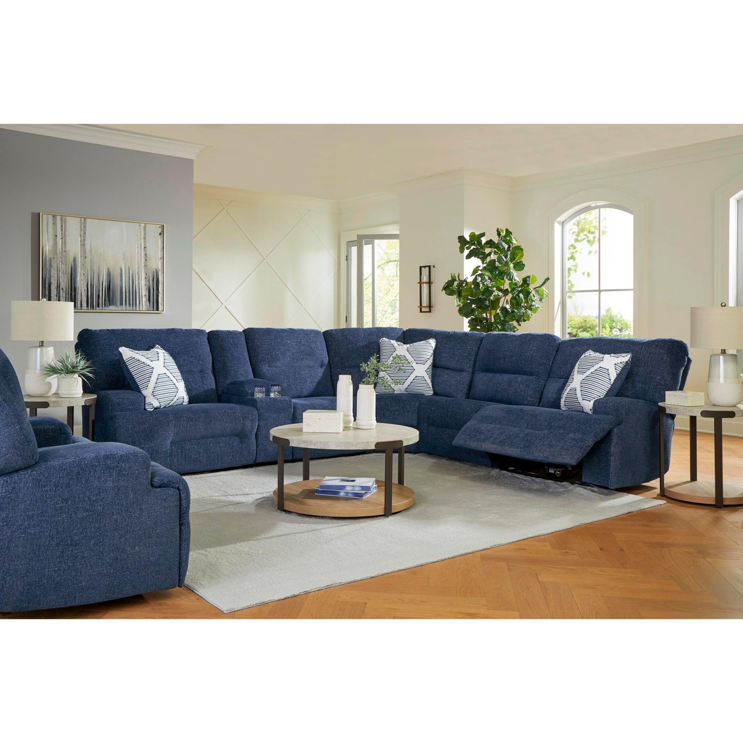 Signature Design by Ashley Acklen Place 93607S15 6 pc Power Reclining Sectional - American Furniture of Slidell