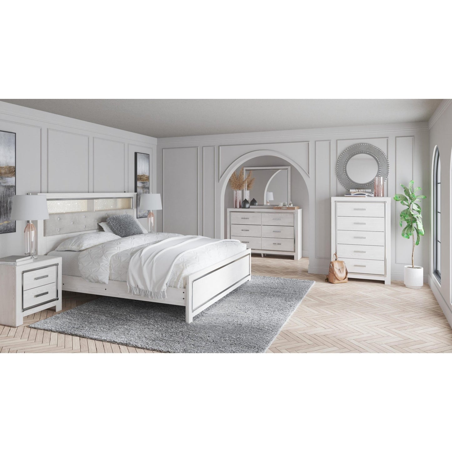 Signature Design by Ashley Altyra B2640B51 King Panel Bookcase Bed - American Furniture of Slidell