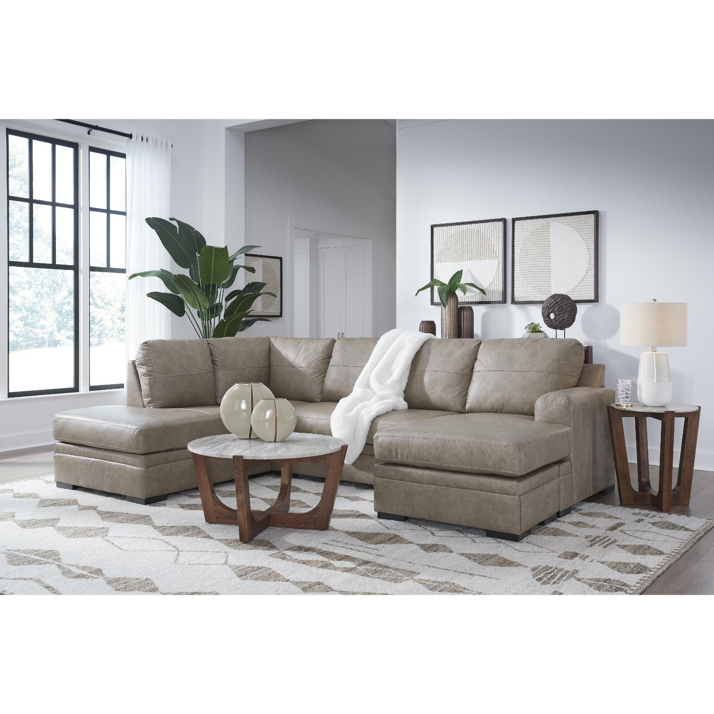 Signature Design by Ashley Amuleto 22405S2 2 pc Sectional with Chaise - American Furniture of Slidell