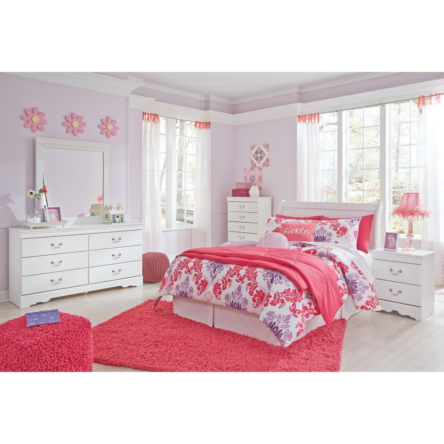 Signature Design by Ashley Anarasia B129 - 87 Full Sleigh Headboard - American Furniture of Slidell