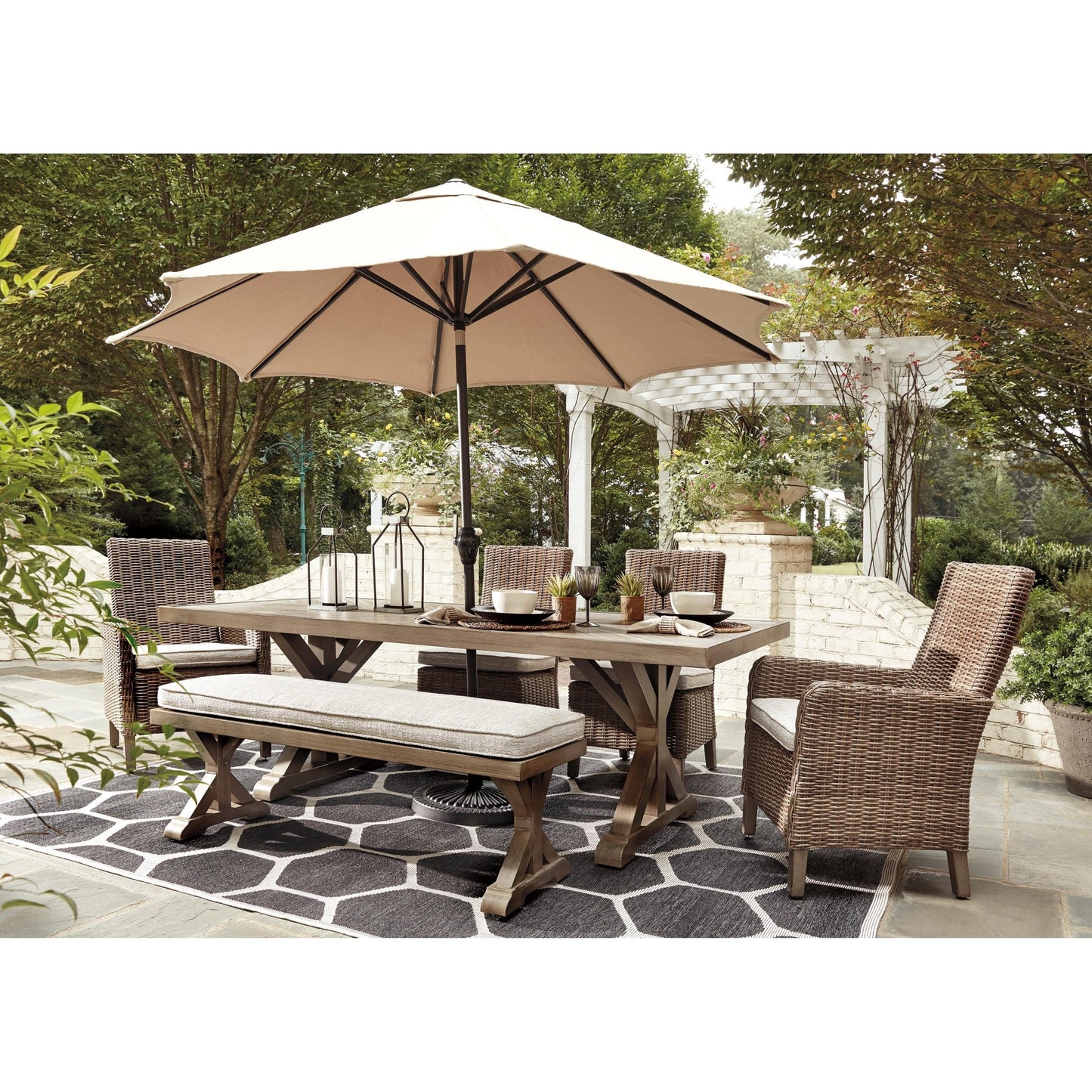 Signature Design by Ashley Beachcroft P791 - 600 Bench with Cushion - American Furniture of Slidell