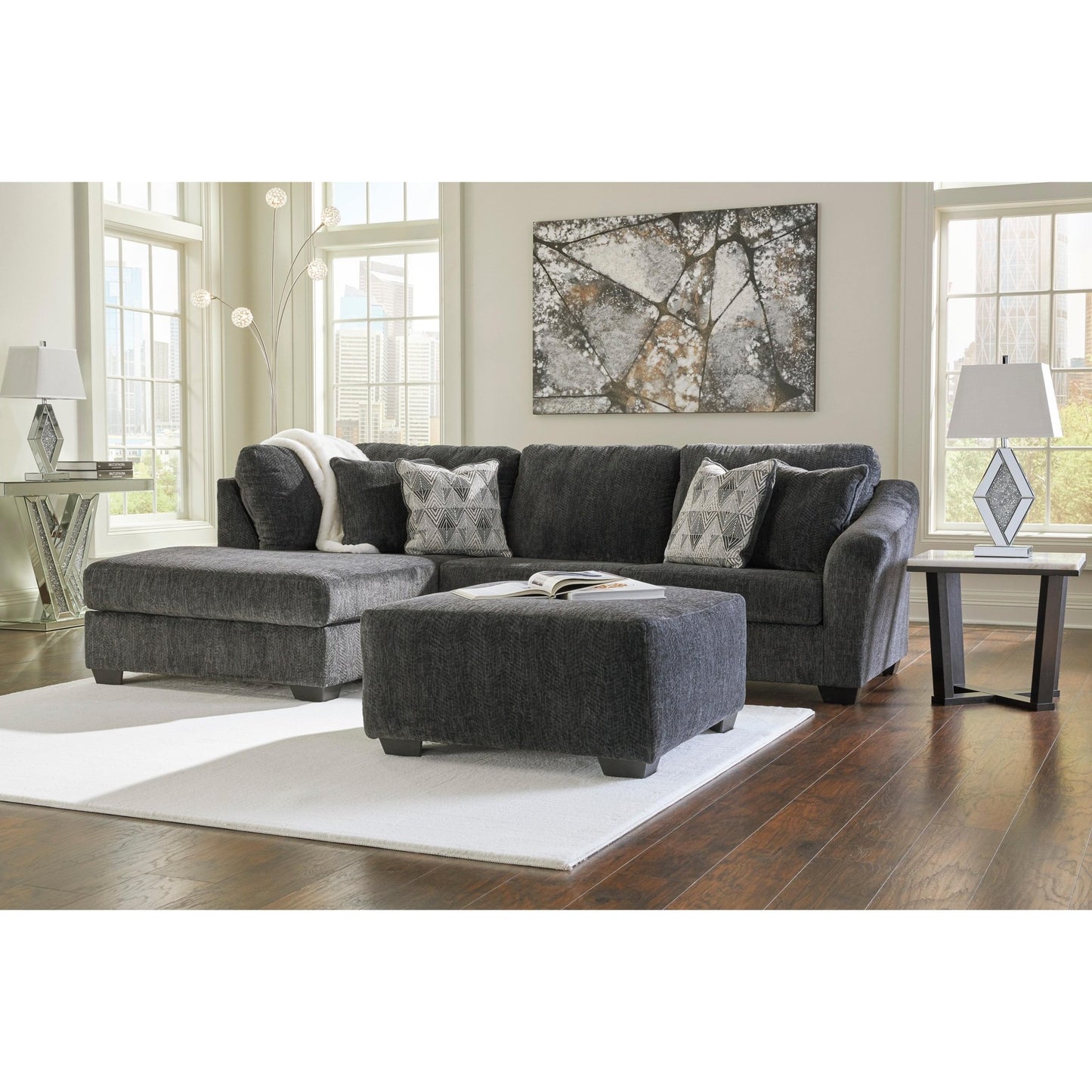 Signature Design by Ashley Biddeford 35504S3 2 pc Sleeper Sectional with Chaise - American Furniture of Slidell