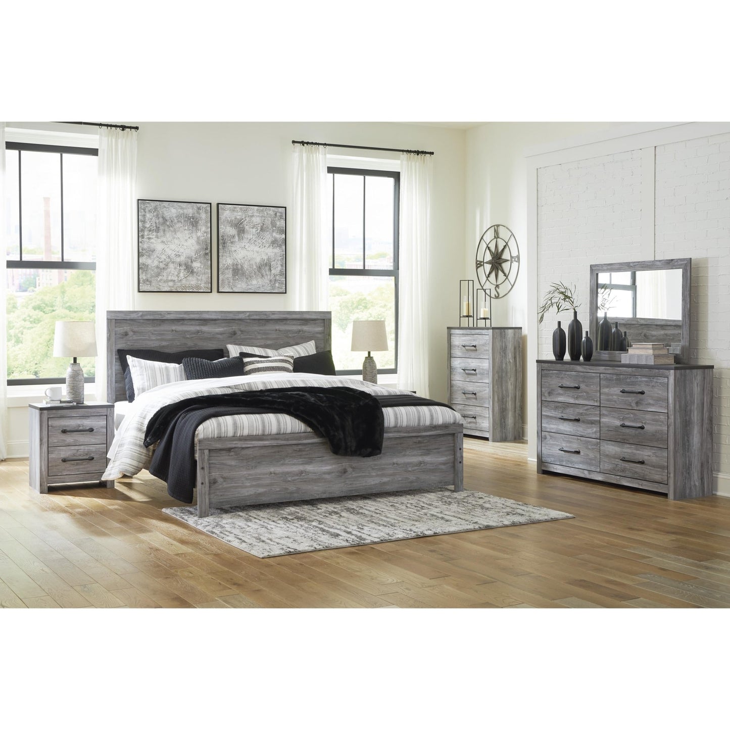 Signature Design by Ashley Bronyan B1290B4 King Panel Bed - American Furniture of Slidell