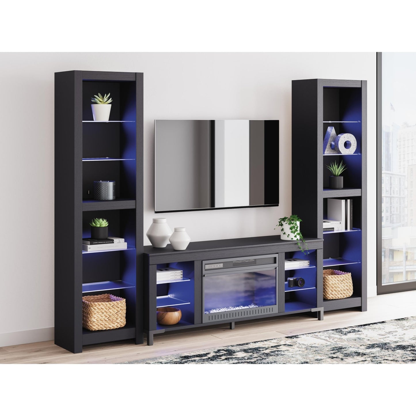 Signature Design by Ashley Cayberry W2721W2 3 pc Entertainment Center with Electric Fireplace - American Furniture of Slidell