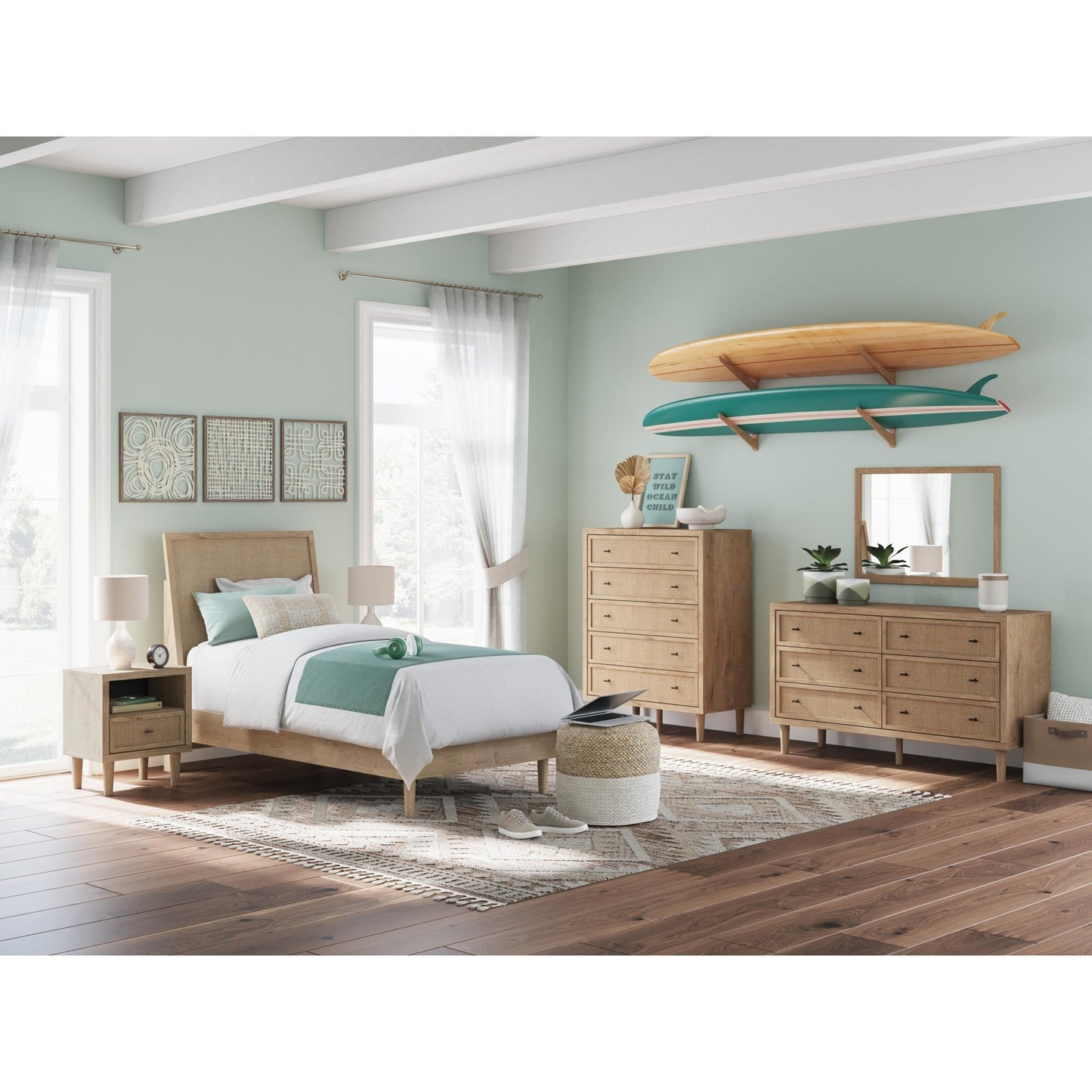 Signature Design by Ashley Cielden B1199B1 Dresser and Mirror - American Furniture of Slidell