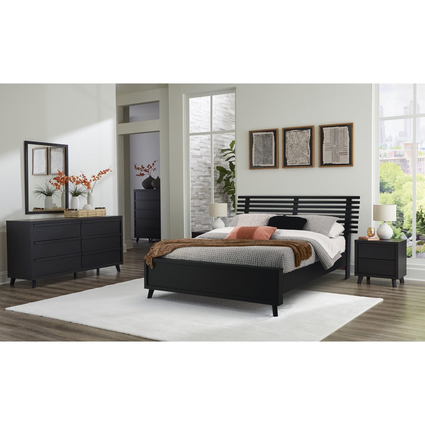 Signature Design by Ashley Danziar B1013B4 Queen Slat Panel Bed - American Furniture of Slidell