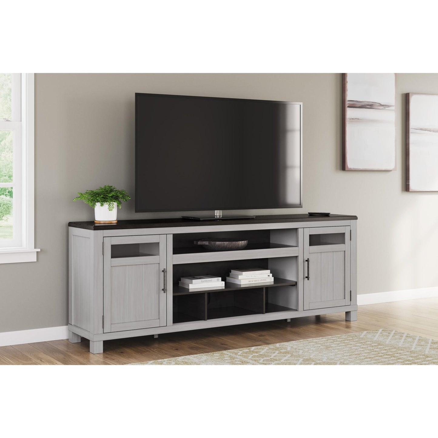 Signature Design by Ashley Darborn W796 - 68 XL TV Stand with Fireplace Option - American Furniture of Slidell