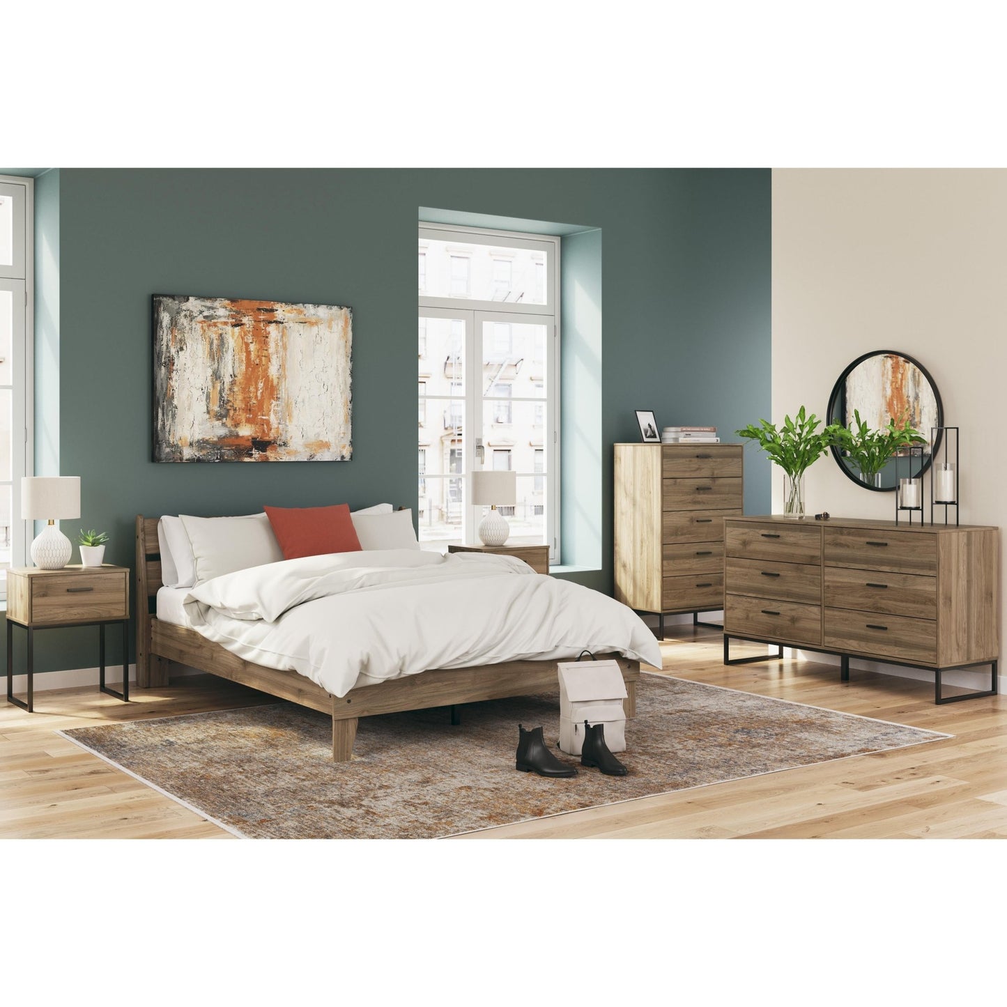Signature Design by Ashley Deanlow EB1866B3 Queen Platform Panel Bed - American Furniture of Slidell