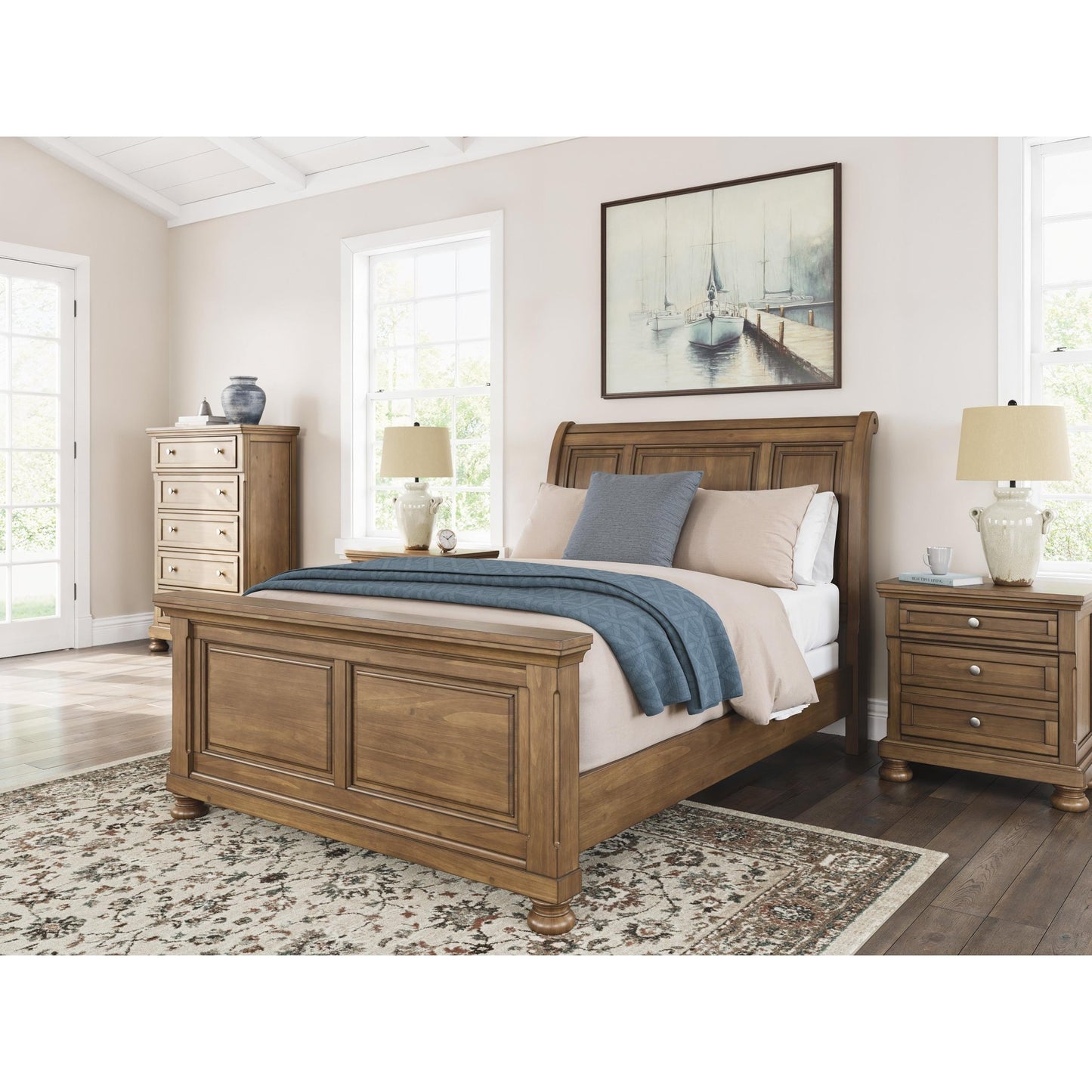 Signature Design by Ashley Feddinger PCB779B14 Queen Sleigh Bed - American Furniture of Slidell
