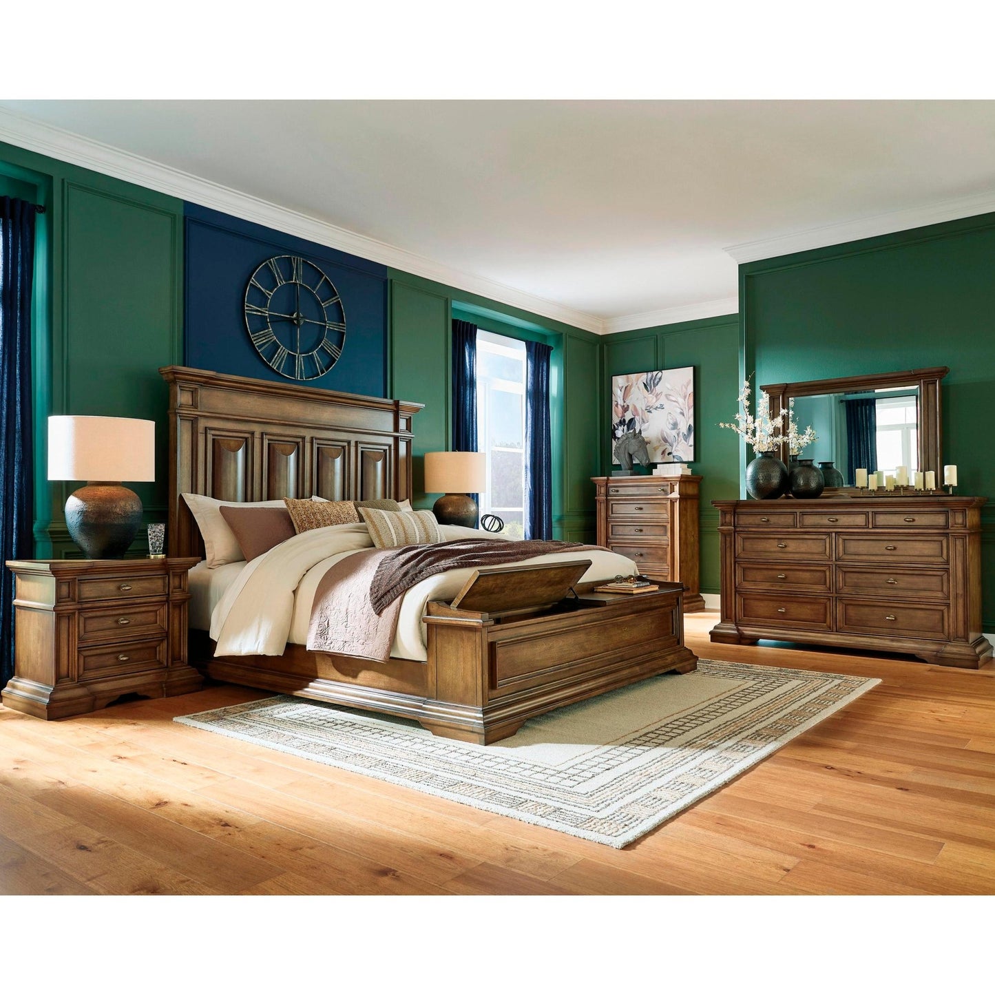 Signature Design by Ashley Frantanna PCB949 Queen Panel Storage Bed - American Furniture of Slidell