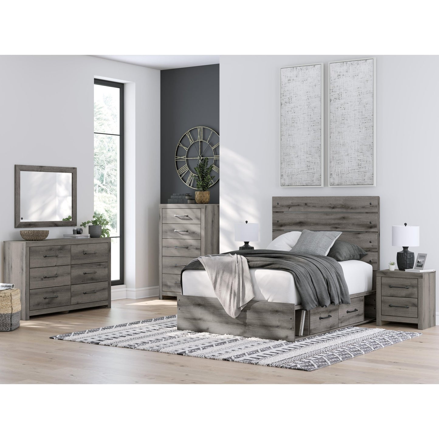 Signature Design by Ashley Graystorm PCB2405B16 Full Panel Storage Bed - American Furniture of Slidell