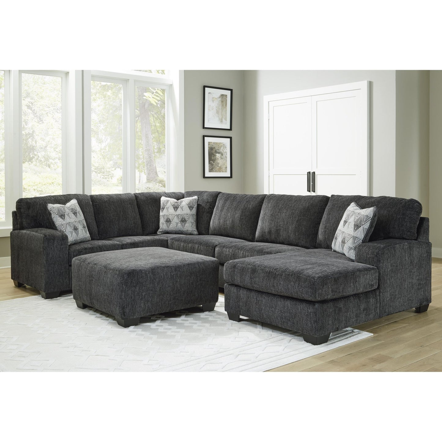 Signature Design by Ashley Hollyview Fabric 3 pc Sectional 1520566/1520534/1520517 - American Furniture of Slidell