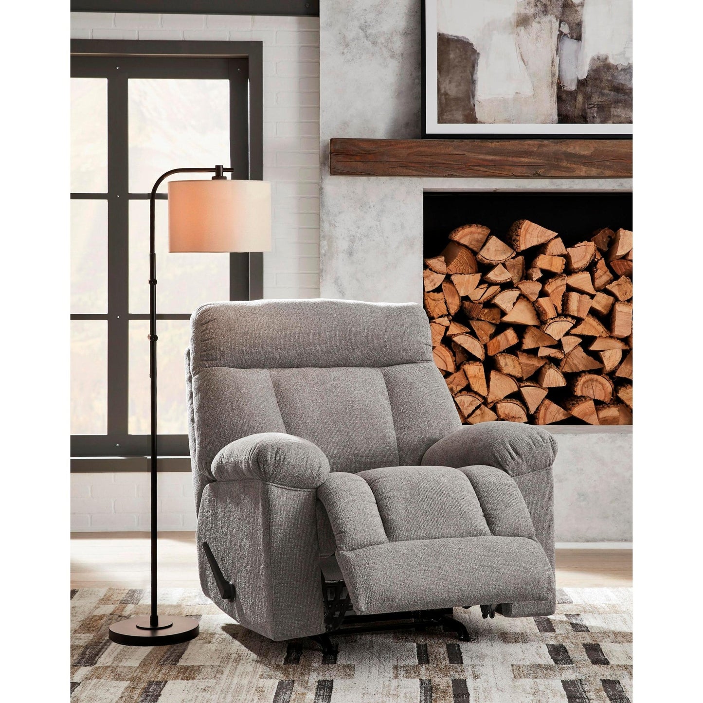Signature Design by Ashley Hoyne Park Rocker Fabric Recliner PC8281625 - American Furniture of Slidell