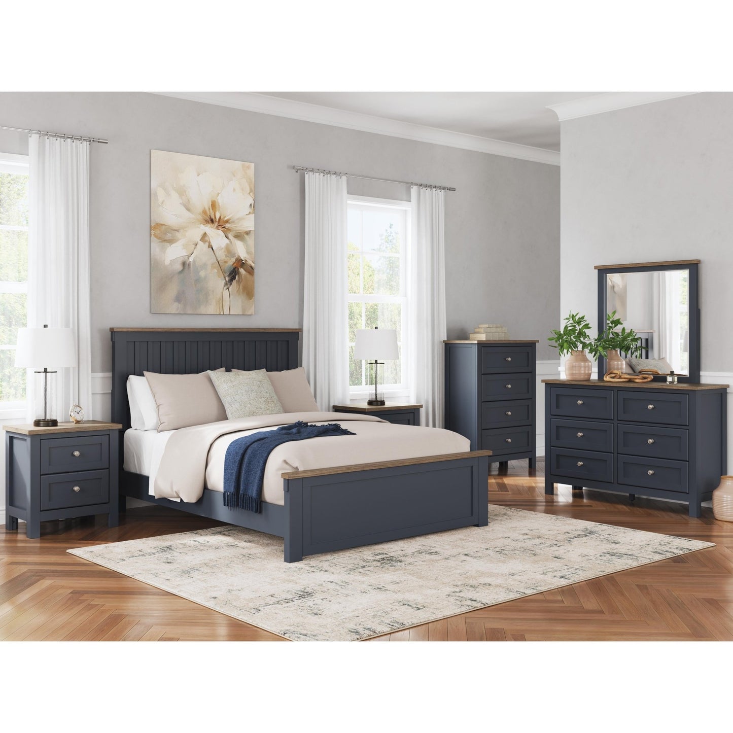 Signature Design by Ashley Landocken B414B10 Queen Panel Bed - American Furniture of Slidell