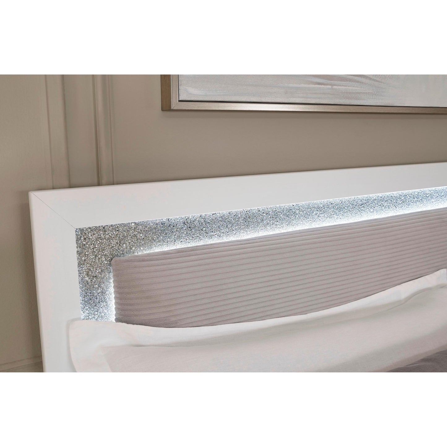 Signature Design by Ashley Maeling PCB1119 - 58 King Upholstered Panel Headboard - American Furniture of Slidell