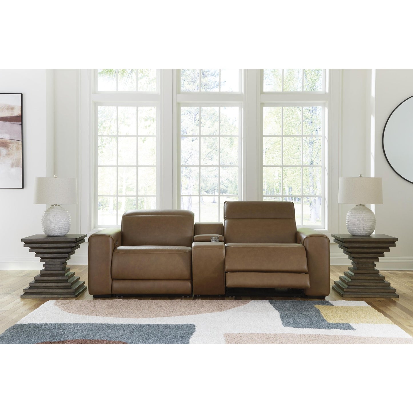 Signature Design by Ashley Magic Man PCU10700S3 2 pc Power Reclining Sectional Loveseat with Console - American Furniture of Slidell