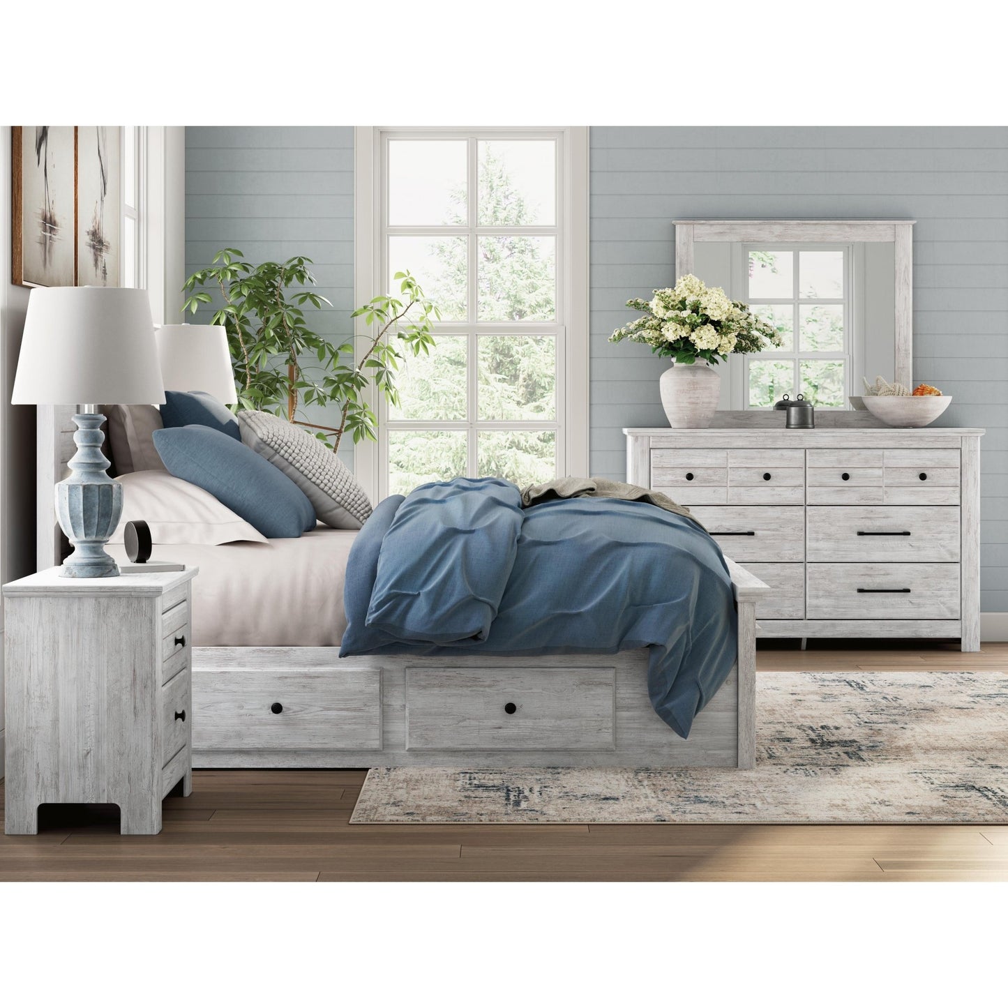 Signature Design by Ashley Makidern PCB1171B31 Full Panel Bed with Storage - American Furniture of Slidell