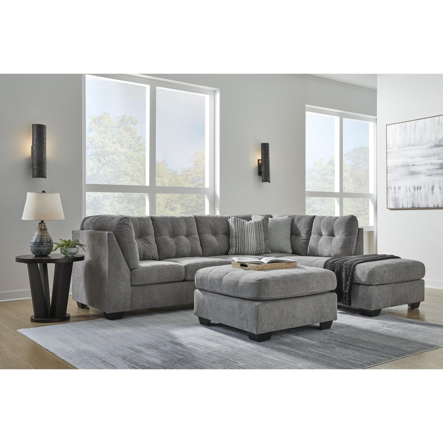 Signature Design by Ashley Marleton 55305S4 2 pc Sleeper Sectional with Chaise - American Furniture of Slidell