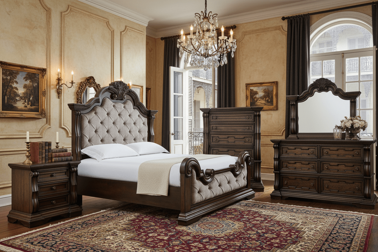 Signature Design by Ashley Maylee B947B13 8 pc King Bedroom Set - American Furniture of Slidell